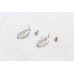 Handmade Pendant Earring Set Leaf Design 925 Sterling Silver Zircon Stones A340